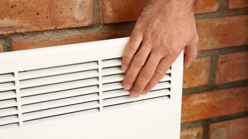 Griglia di un termoconvettore a parete