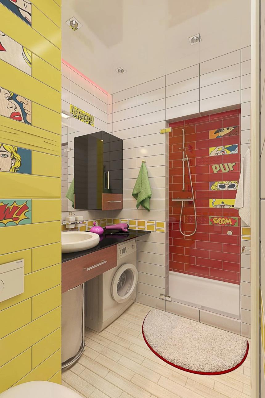 Bagno in stile pop art