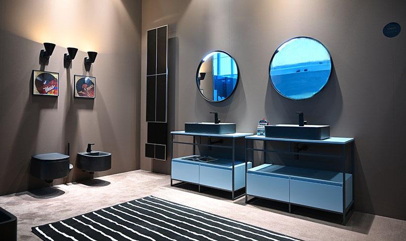 Set bagno con consolle sottolavabo Denver di Flaminia 