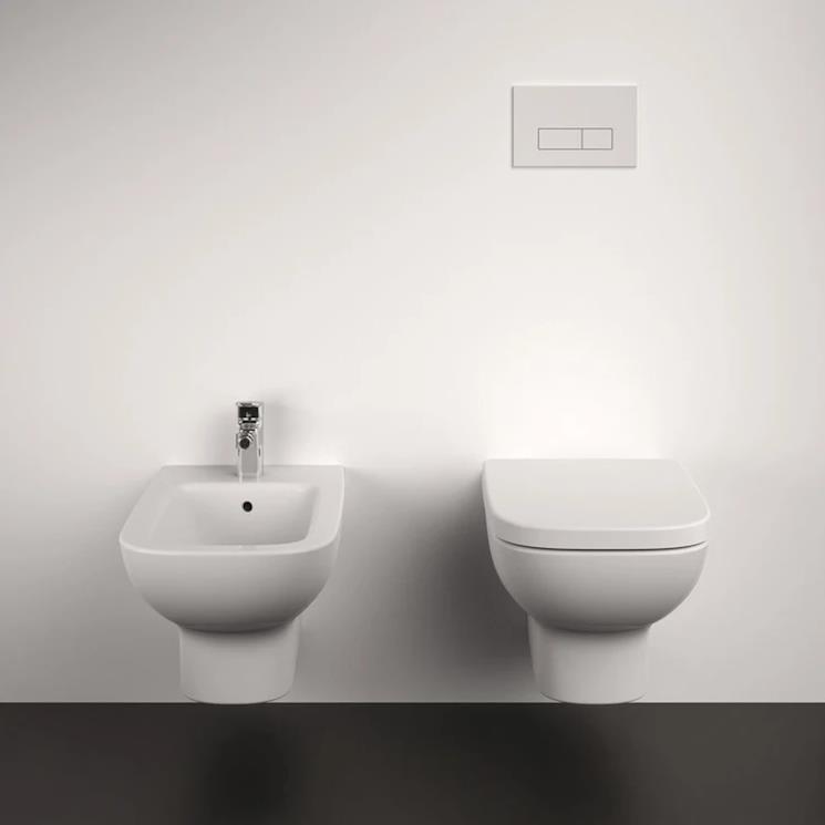 Bidet sospeso monoforo con troppopieno 