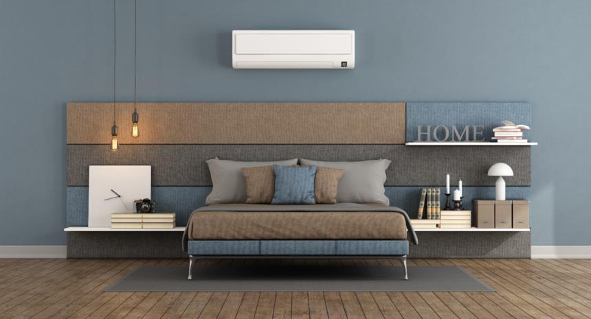 Climatizzatore in camera da letto 
