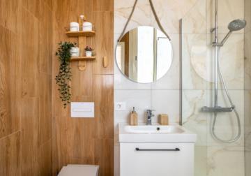 Bagno in stile naturale: elegante e minimalista