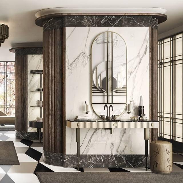 Bagno arredato con rubinetti Gessi Venti20