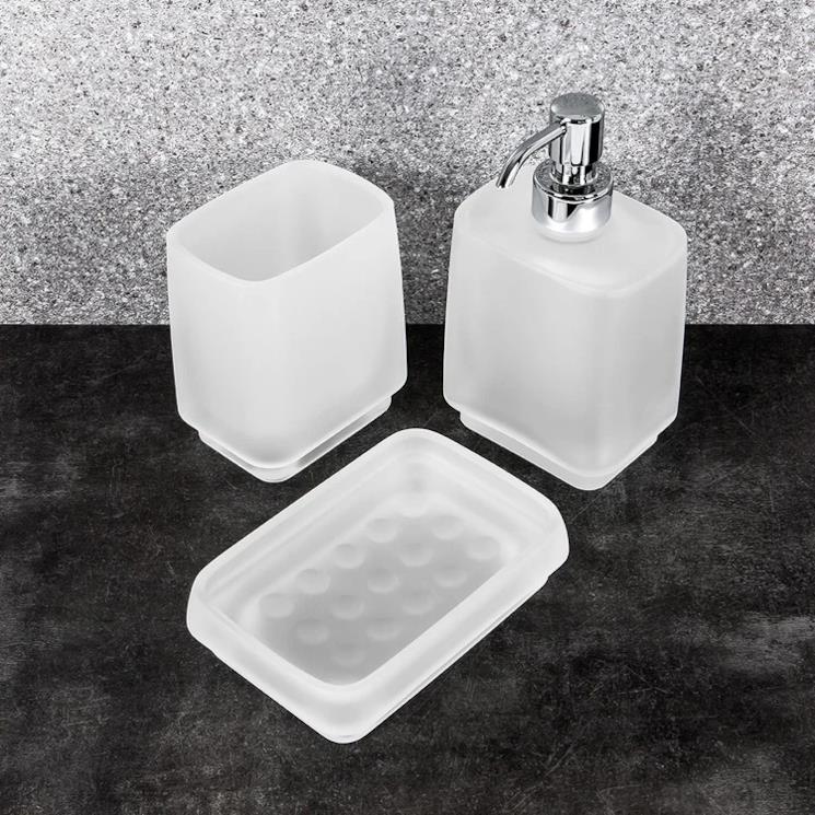 Accessori bagno in vettro e ottone colombo Design