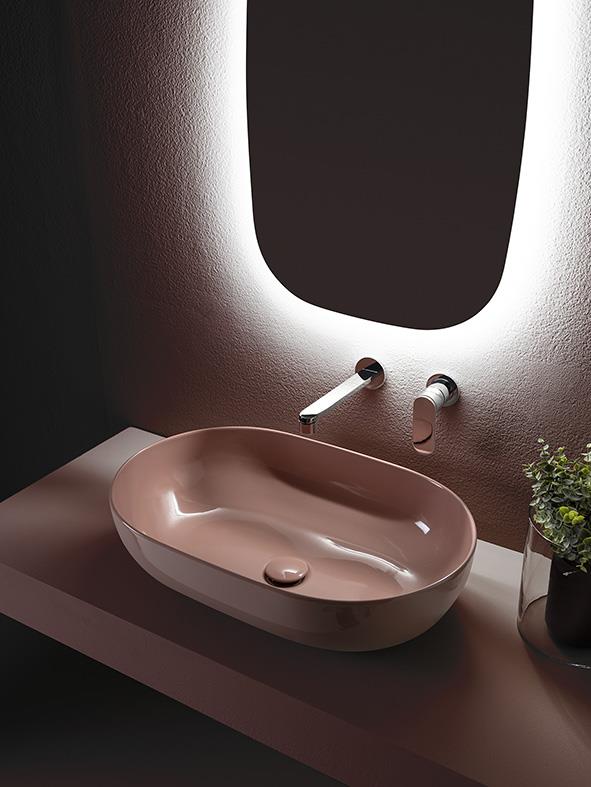Lavabo ovale da appoggio Flaminia
