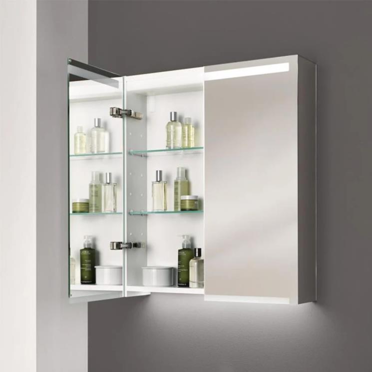 Specchio contenitore Geberit Option con l'anta aperta