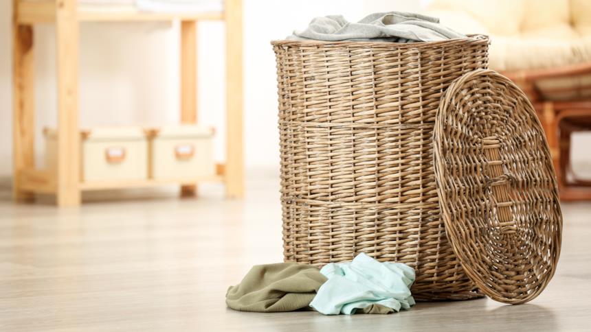 Cesto portabiancheria in vimini