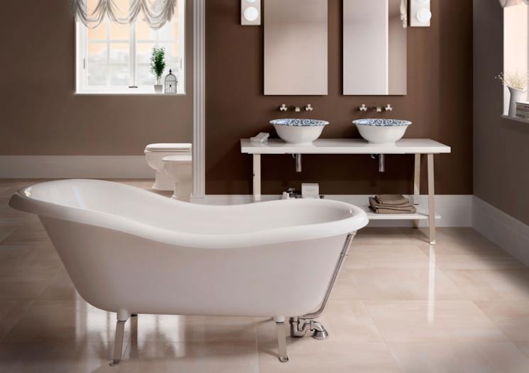 Vasca freestanding con piedini Flaminia Evergreen