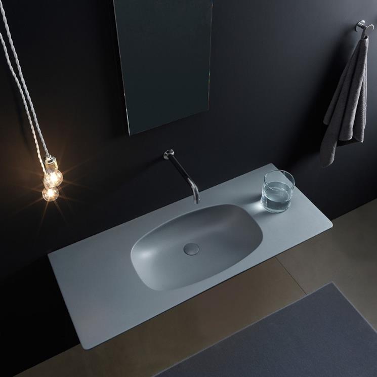 Lavabo consolle sospeso Flaminia Nudaflat grigio