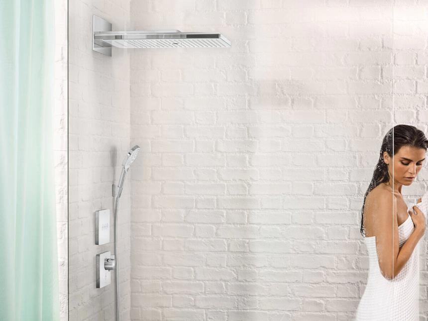 Doccia con soffione, doccetta e miscelatore Hansgrohe ShowerSelect