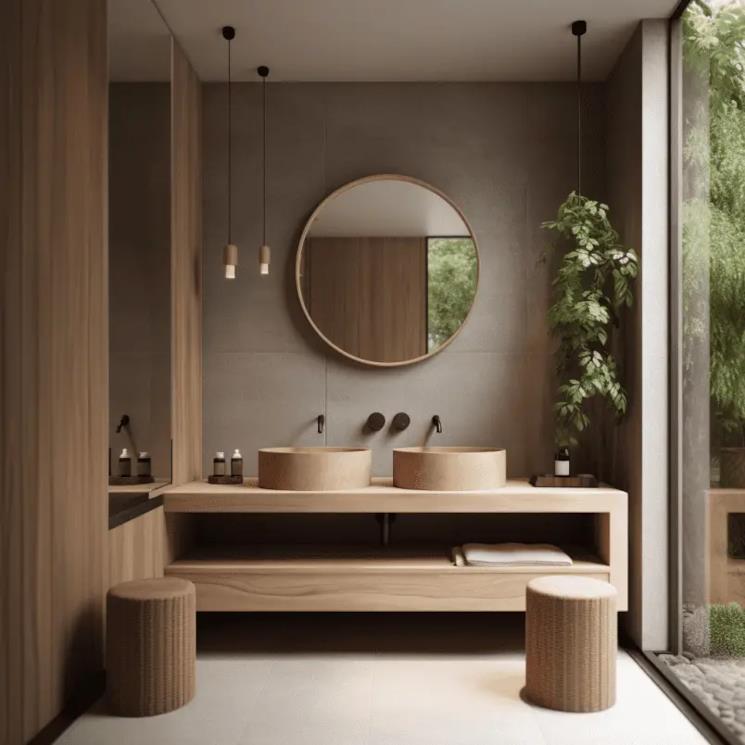 Bagno minimal legno