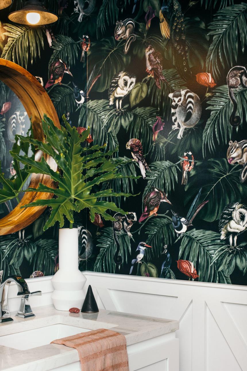 Carta da parati con animali selvaggi