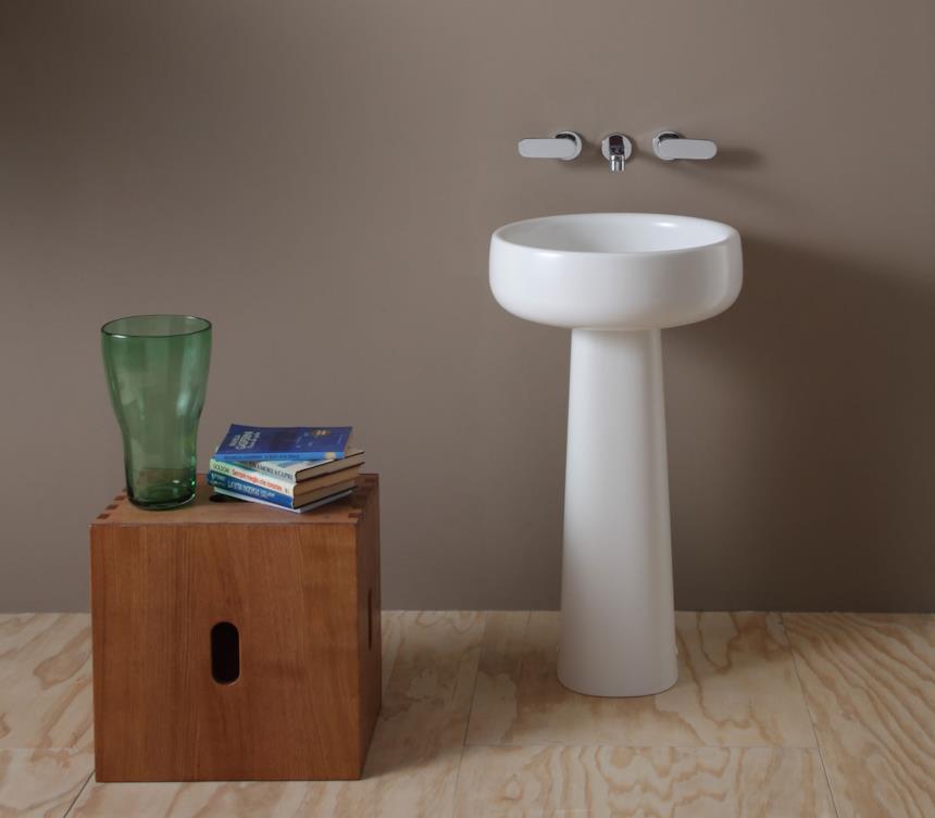 Lavabo self-standing bianco Bonola 