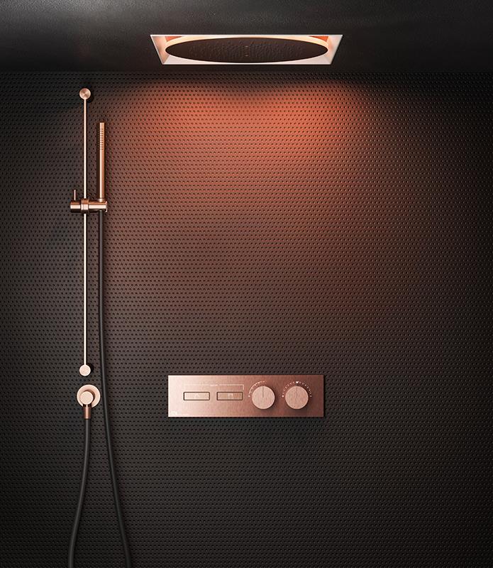 Soffione, colonnina doccia e miscelatore e Gessi Hi-Fi