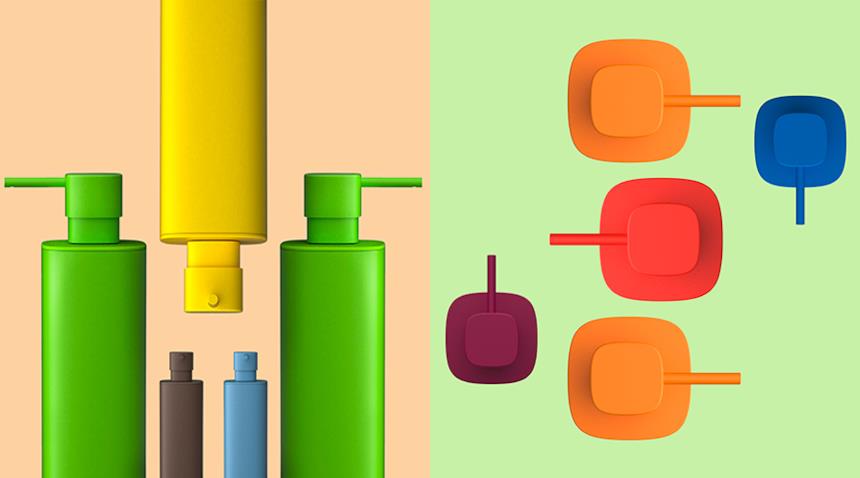 Set compobinile accessori bagno colorati Colombo Design