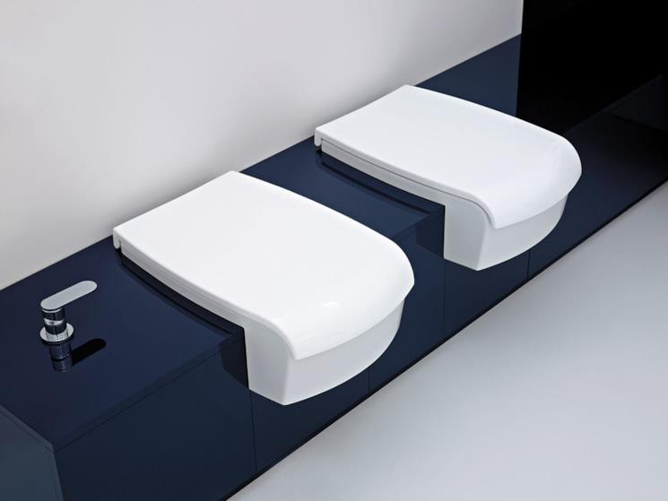 Mobile blu per wc e bidet a incasso Flaminia