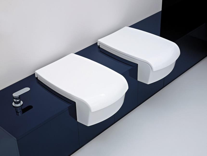 Mobile blu per wc e bidet a incasso Flaminia