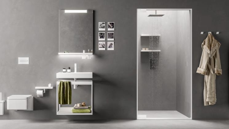 Box doccia e ambiente bagno minimal: design e funzionalità - La Ceramica