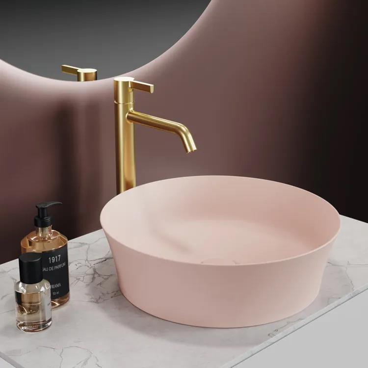 Lavabo rosa a bacinella