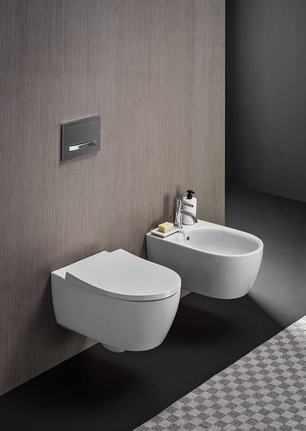 Vaso sospeso con sedile slim ammortizzato e sgancio rapido