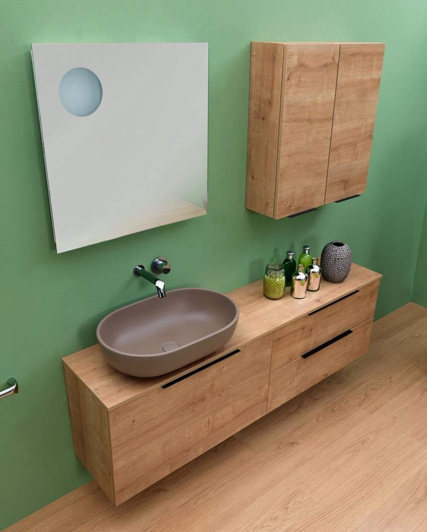 Composizione mobile bagno in legno Box di Flaminia
