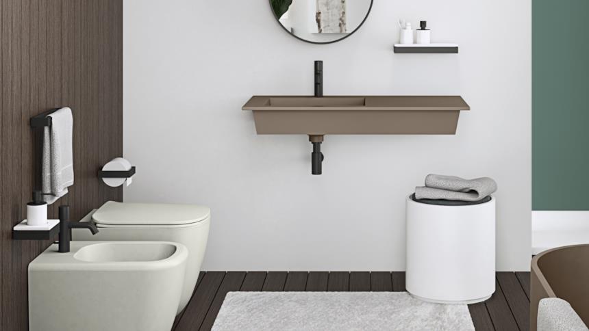 Bagno arredato con sanitari e lavello Era di Cielo