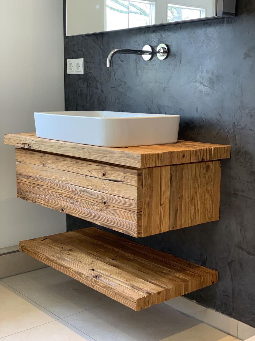Mobile porta lavabo in legno