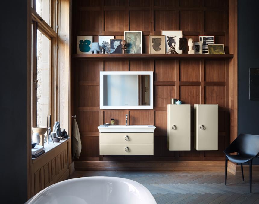 Composizione bagno lavabo consolle e mobili Duravit White Tulip