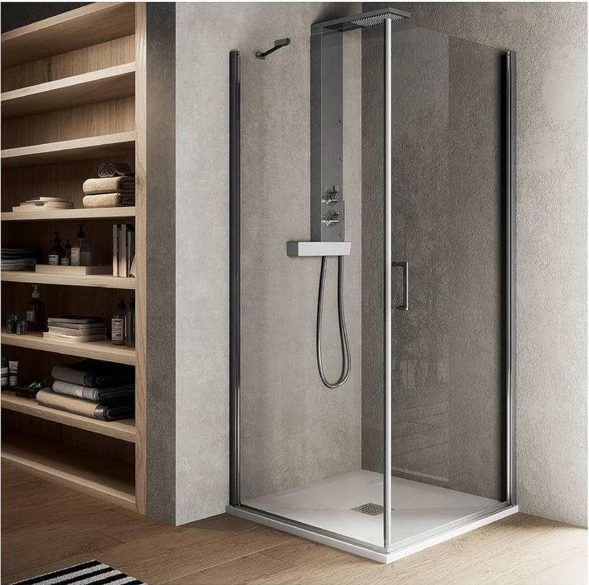 Box doccia angolare Inda con pareti in vetro