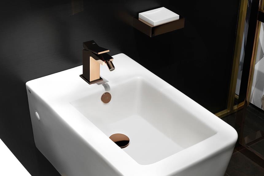 Miscelatore bidet Gessi finitura metallica color bronzo
