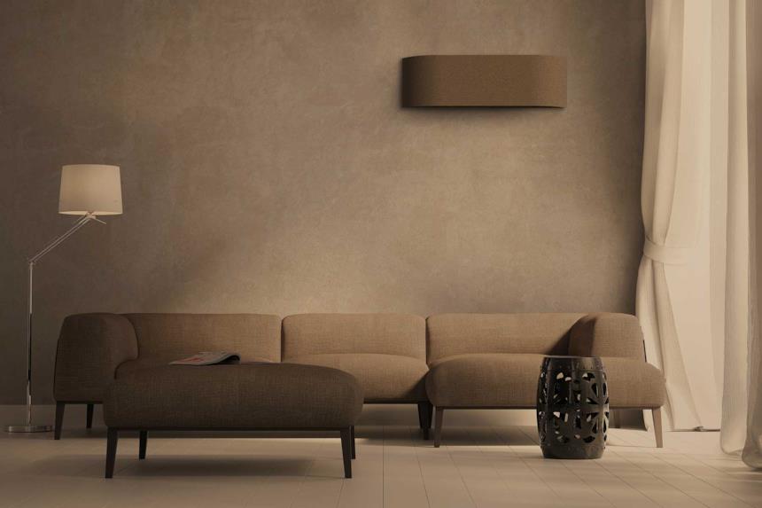 Condizionatore Haori beige in salotto