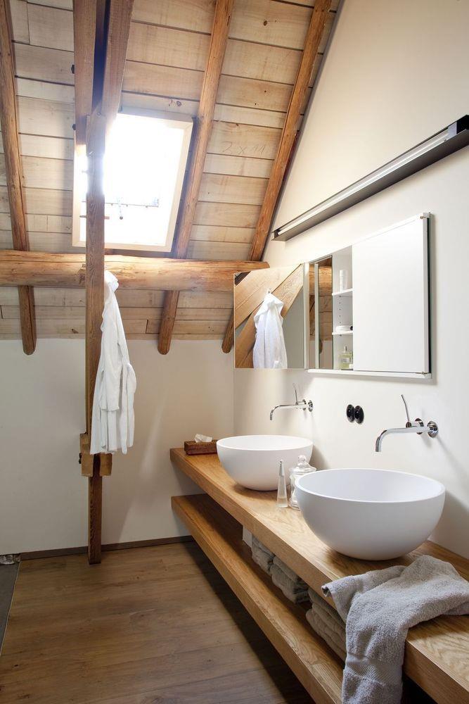Bagno mansarda in legno