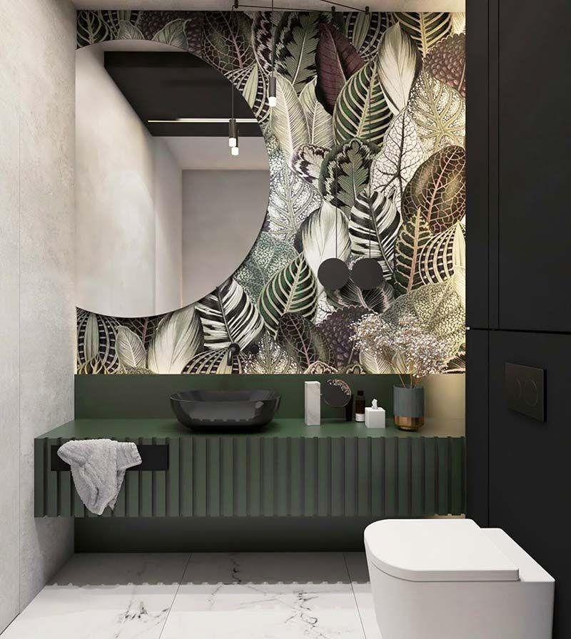 Carta da parati foglie colorate