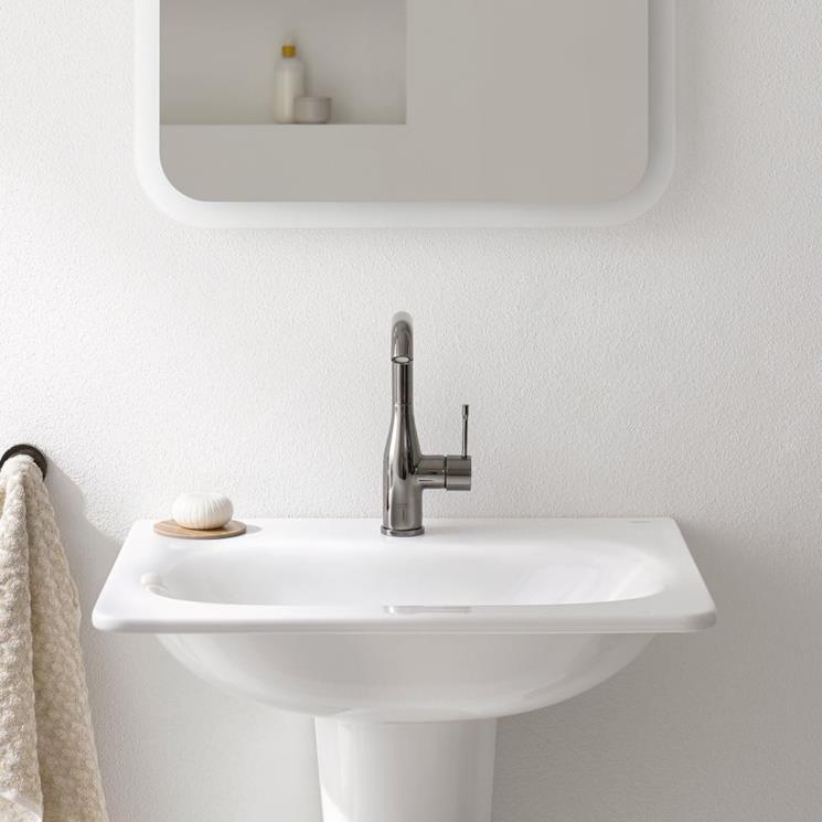 Grohe lavabo bianco con colonna