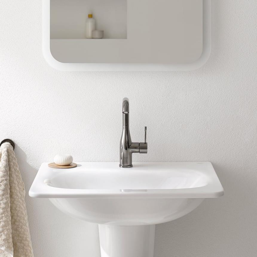 Grohe lavabo bianco con colonna
