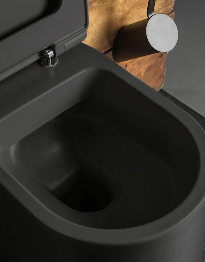 WC senza brida Astra di Flaminia nero