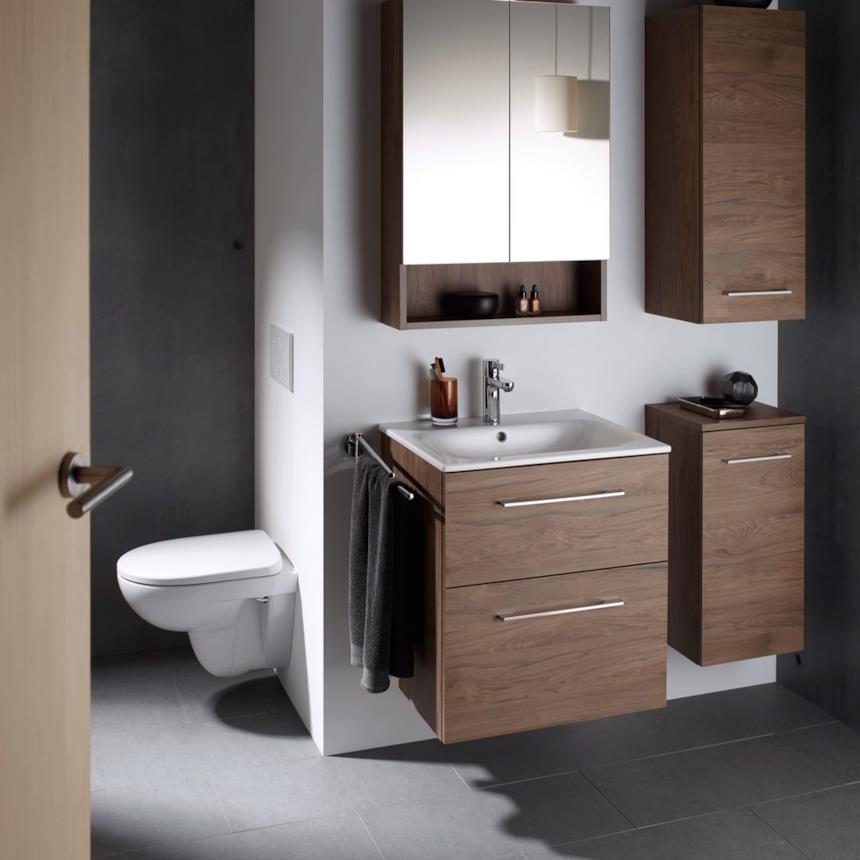 Specchio contenitore con mensola Acanto di Geberit