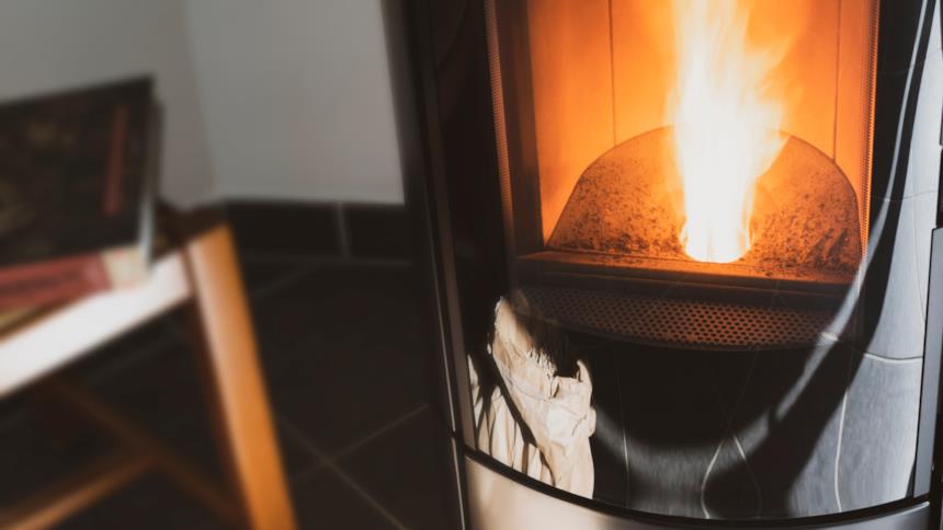 Interno di una stufa a bioetanolo