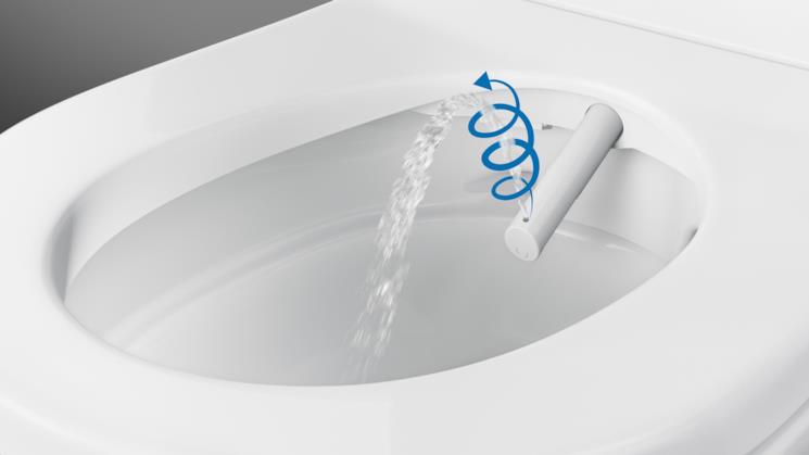Tecnologia di lavaggio WhirlSpray dei vasi AquaClean Geberit