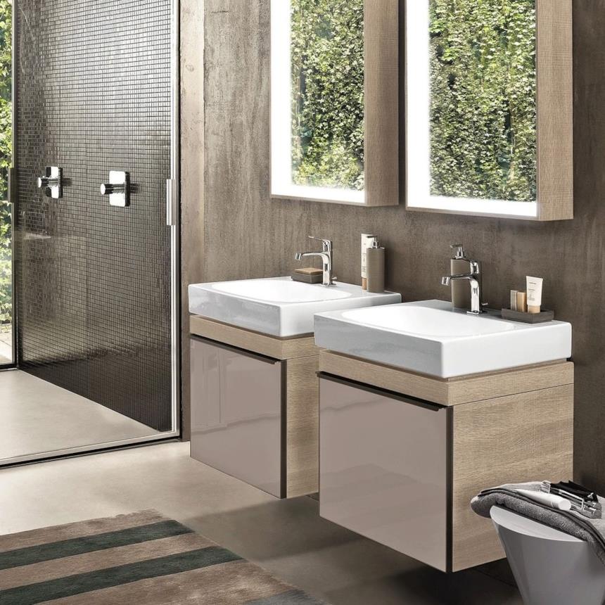 Mobile sottolavabo moderno color cipria Geberit Citterio