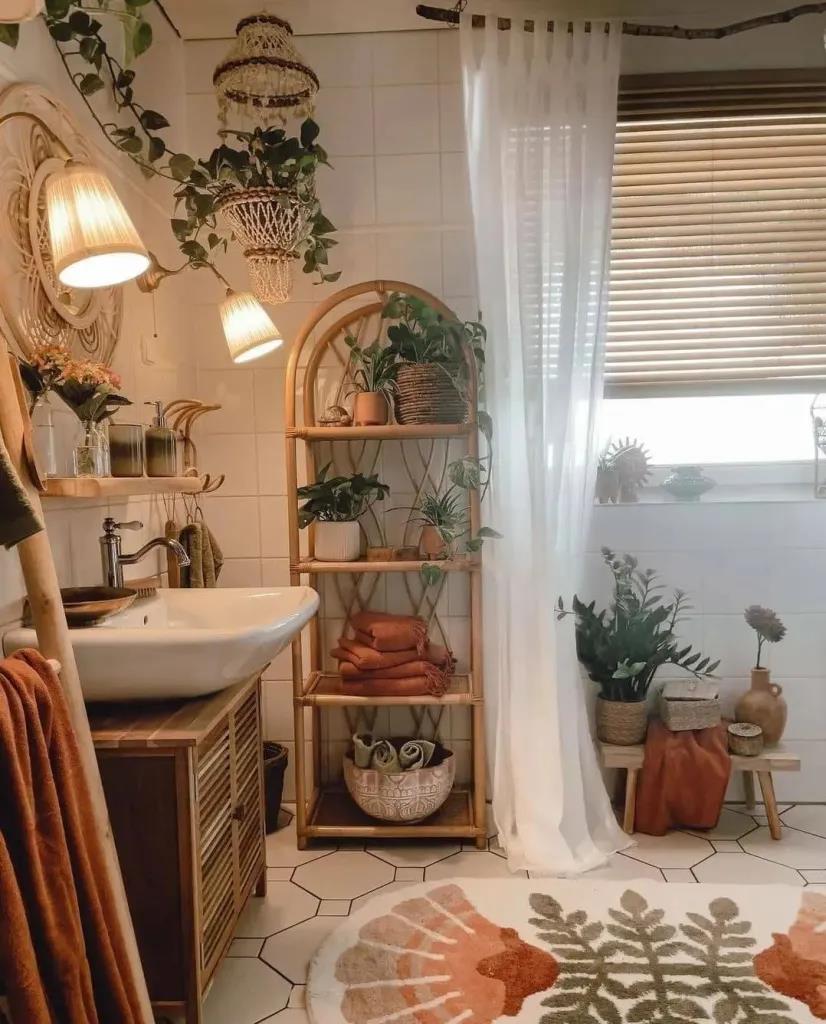 Applique in un bagno boho-chc