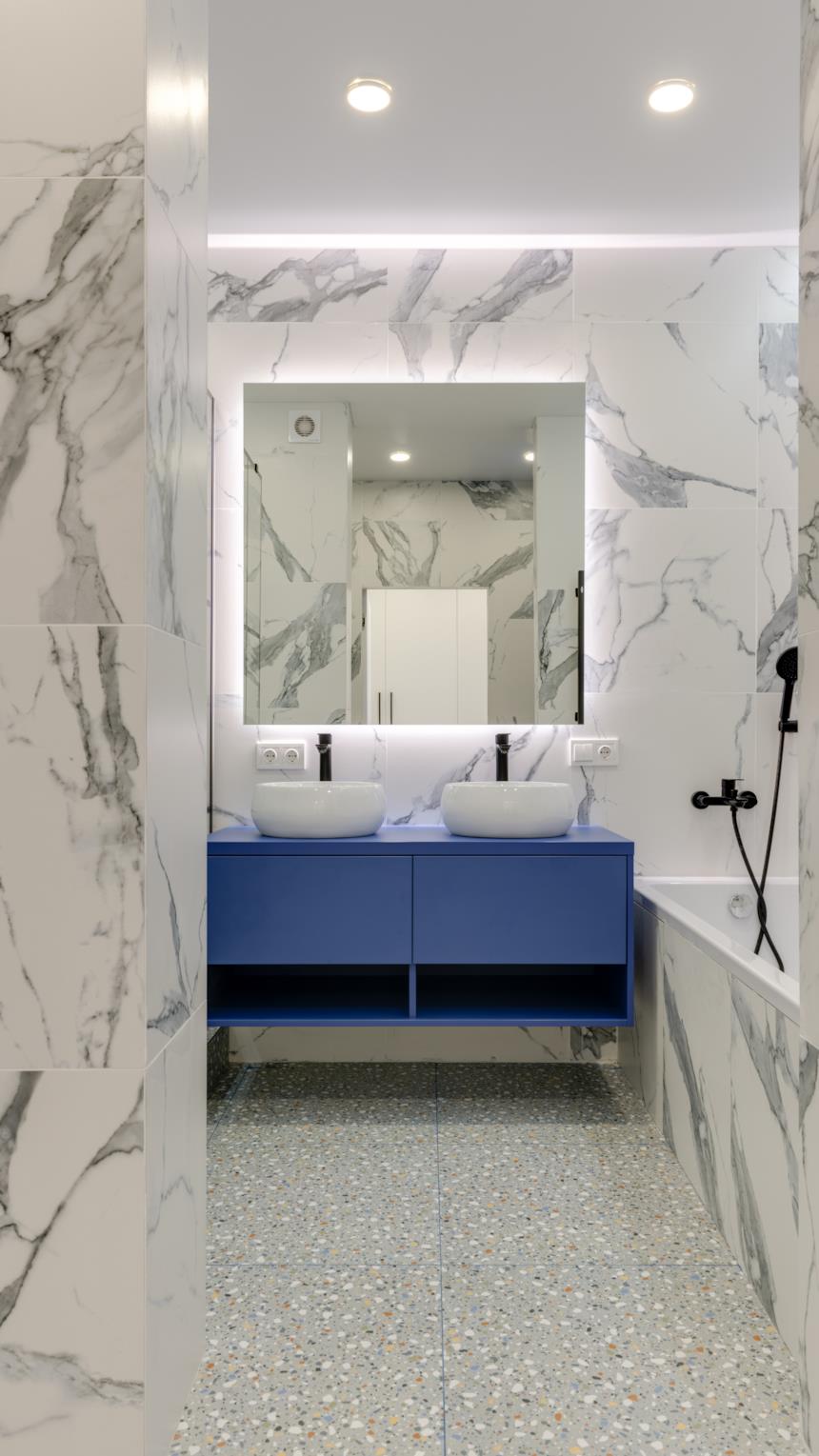 Mobile sottolavabo blu