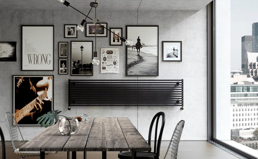 Radiatore orizzontale finitura nera Irsap Sax 2