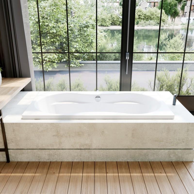 Bagno con vasca da incasso rettangolare di Kaldewei