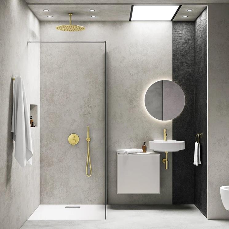 Soluzione bagno completo con sanitari sospesi