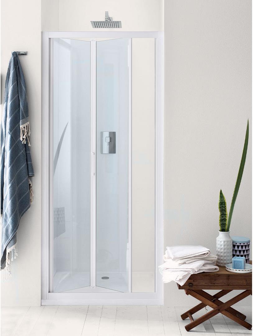 Box doccia bianco con porta a soffietto Inda