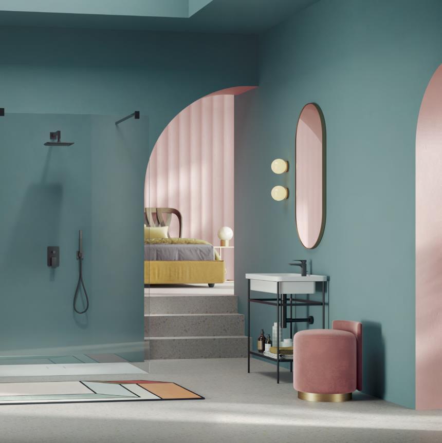 Bagno moderno con rubinetteria Nobili SEVEN 