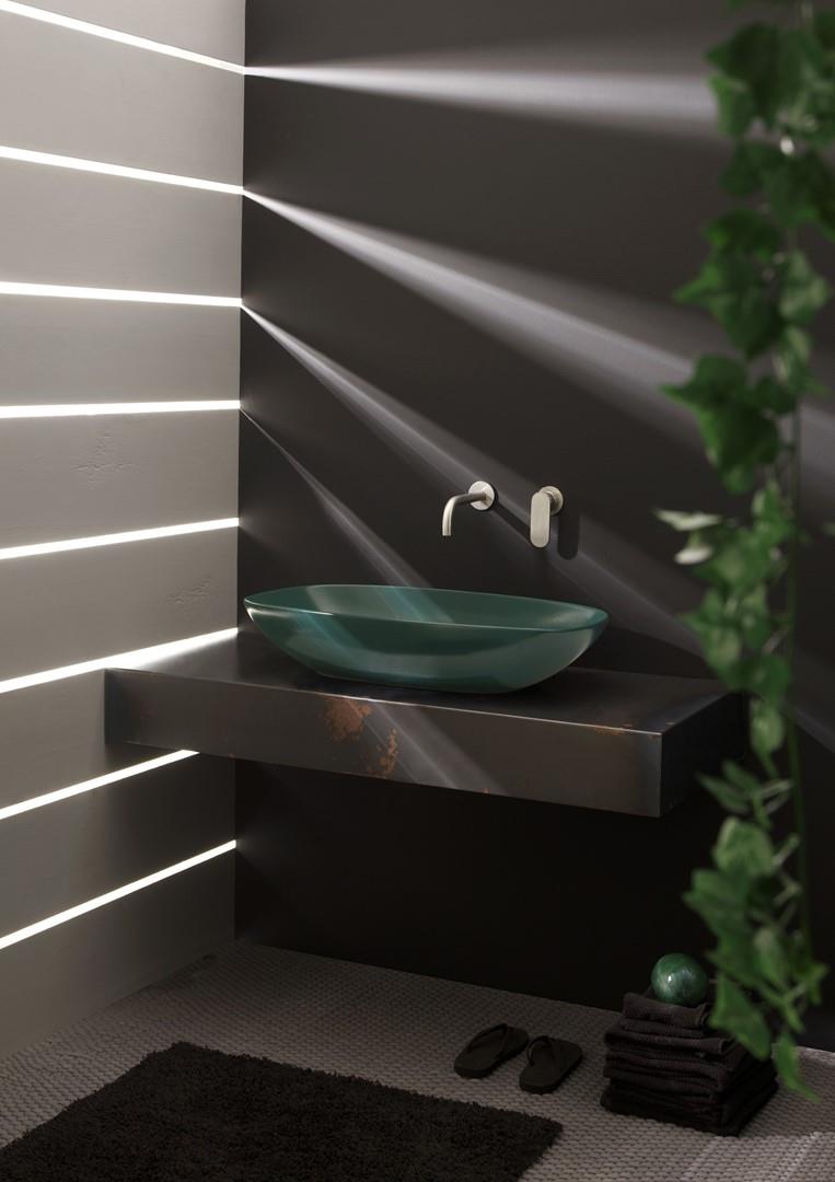 Lavabo da appoggio color petrolio Flaminia