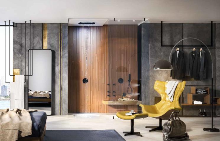 Doccia con rubinetteria Gessi Goccia