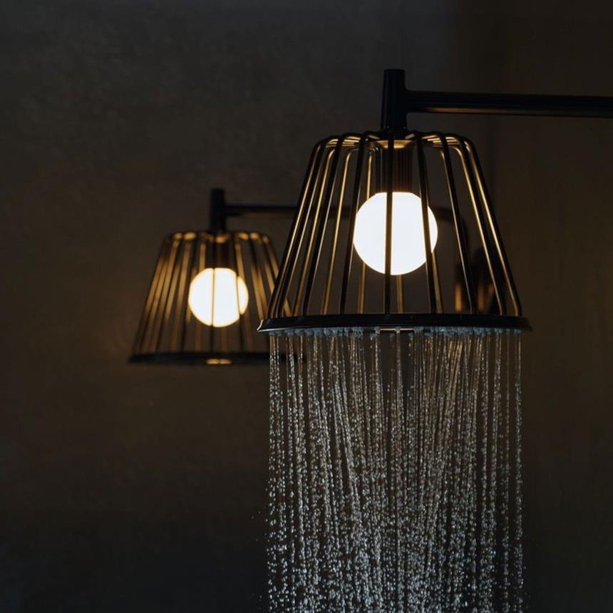 Struttura a lampione del soffione Lampshower di Axor